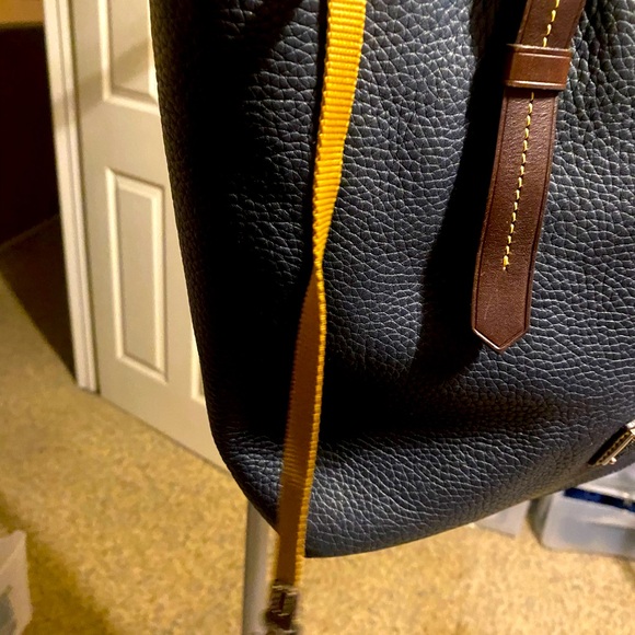 Dooney & Bourke Blue Pebbled Leather Tote - Picture 6 of 9